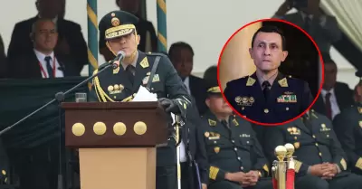 El nuevo comandanta general de la Policia Nacional, Fredy L�pez Mendoza asumi� e