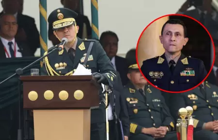 El nuevo comandanta general de la Policia Nacional, Fredy L�pez Mendoza asumi� e