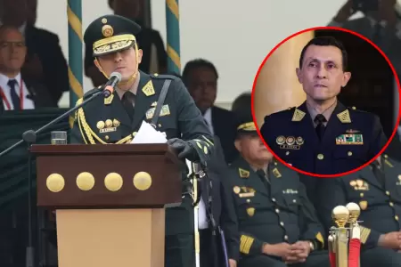 El nuevo comandanta general de la Policia Nacional, Fredy L�pez Mendoza asumi� e