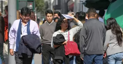 Senamhi alerta incremento en la sensaci�n t�rmica
