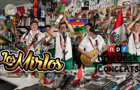 Los Mirlos durante su presentaci�n en los Tiny Desk