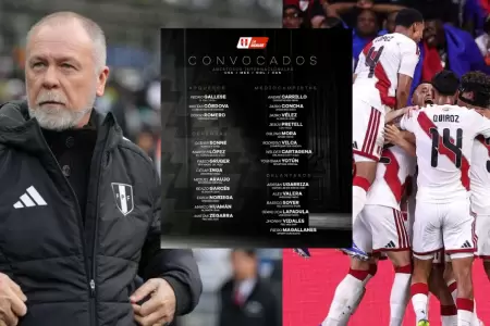 Lista de convocados de la Selecci�n Peruana para los amistosos de la Fecha FIFA