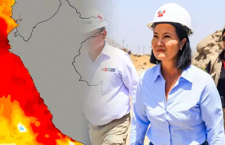 Presidente Keiko Fujimori supervisa zonas cr�ticas en la quebrada Vizcachera, en