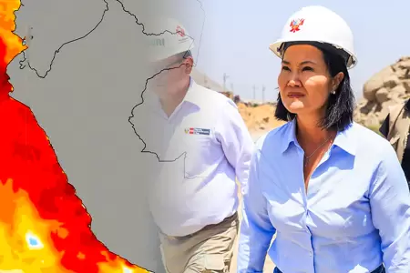 Presidente Keiko Fujimori supervisa zonas cr�ticas en la quebrada Vizcachera, en