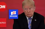Trump veta a CNN, MS Now y Politico de la Casa Blanca y amenaza con incluir a otros medios