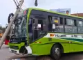 Bus de Etupsa 73 choc� y derrib� un poste de luz en SMP: vecinos exigen colocaci�n de sem�foros por constantes accidentes