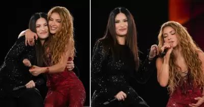 Laura Pausini y Shakira cantan juntas en Madrid
