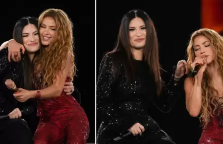 Laura Pausini y Shakira cantan juntas en Madrid