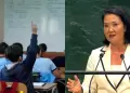 Keiko Fujimori afirm� que su Gobierno ha iniciado una profunda reforma educativa en el pa�s