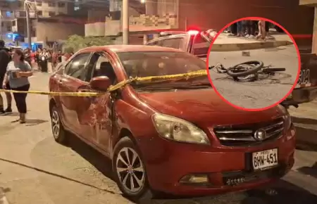 Ni�o muere al estrellar su bicicleta contra un veh�culo