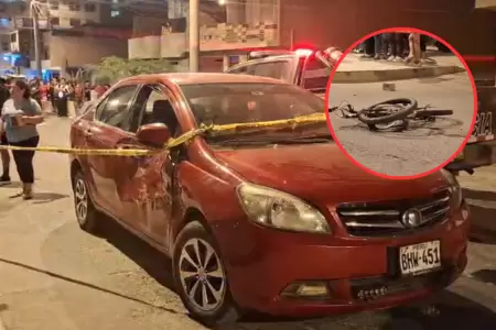 Ni�o muere al estrellar su bicicleta contra un veh�culo