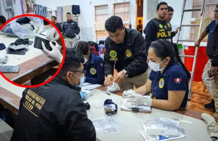 Incautan drogas, armas blancas y m�s de 35 celulares en penal Anc�n I