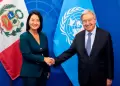 Keiko Fujimori se re�ne con Ant�nio Guterres para abordar el crimen organizado y el fen�meno El Ni�o