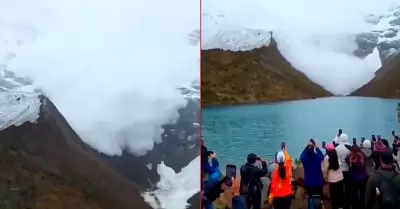 Avalancha en Laguna Humantay