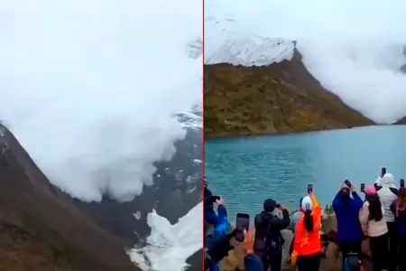 Avalancha en Laguna Humantay
