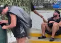 Exchico reality es visto buscando comida en la basura y durmiendo bajo un puente en Barranco