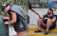Exchico reality es visto buscando comida en la basura y durmiendo bajo un puente en Barranco