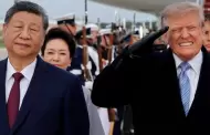 ¿Se asustó? La llamativa mueca de Donald Trump tras el paso de dos aeronaves oficiales en el recibimiento de Xi Jinping