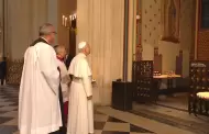 Papa León XIV se detuvo ante el Señor de los Milagros en Notre-Dame durante su visita a Francia