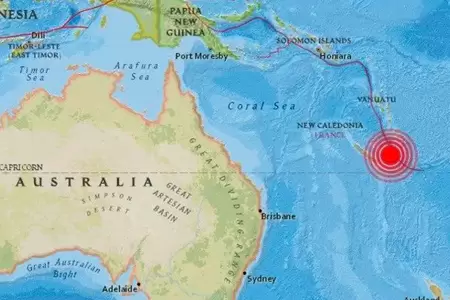 Terremoto de magnitud 7.0 en Nueva Caledonia.