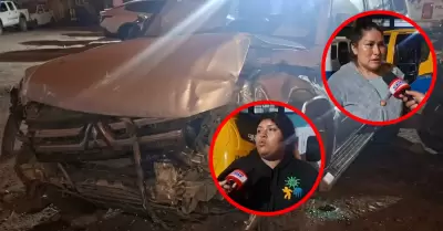 Seis personas quedaron heridas luego de que camioneta chocaracontra 3 mototaxis