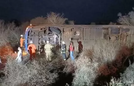 Volcadura de autob�s en Brasil dej� ocho muertos.