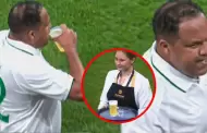 �Cambian agua por cerveza! La ins�lita pausa de hidrataci�n en el partido de leyendas entre Bremen y Real Madrid