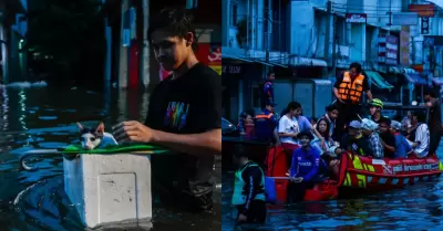 Lluvias en Tailandia dejan miles de evacuados