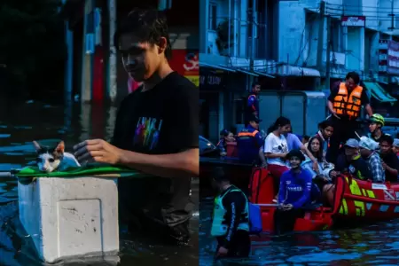 Lluvias en Tailandia dejan miles de evacuados