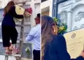 Joven conmueve al llevar su diploma hasta la tumba de su padre: "Pap�, lo logramos"