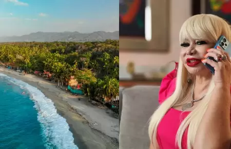 La artista viaj� al Caribe.