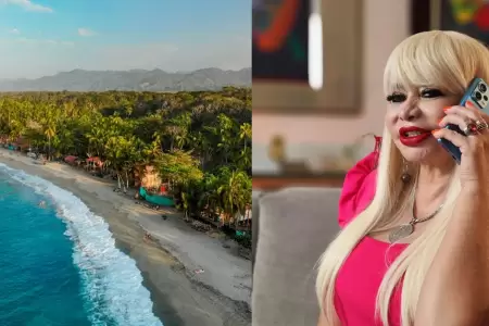 La artista viaj� al Caribe.