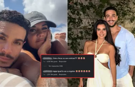Redes se burlan del romance de Mario Irivarren y Tabata Su�rez