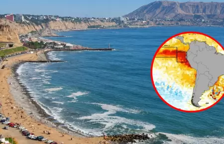 Calentamiento del mar por fen�meno El Ni�o