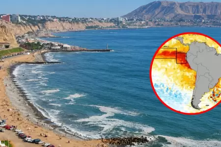 Calentamiento del mar por fen�meno El Ni�o