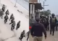Carabayllo: desalojo de 400 viviendas provoca enfrentamientos entre polic�as y vecinos: "Nos est�n quitando nuestro sacrificio"