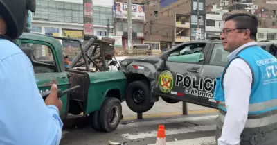 Accidente vehicular en v�a del Metropolitano en Independencia