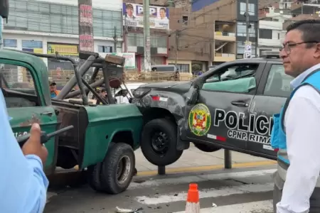Accidente vehicular en v�a del Metropolitano en Independencia