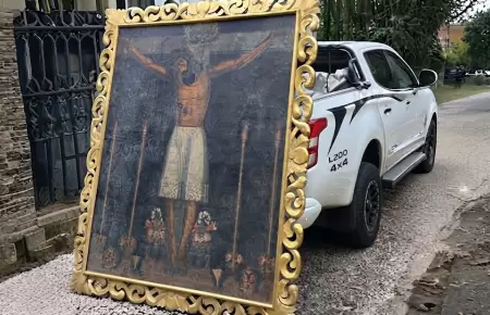 El cuadro recuperado en Brasil.