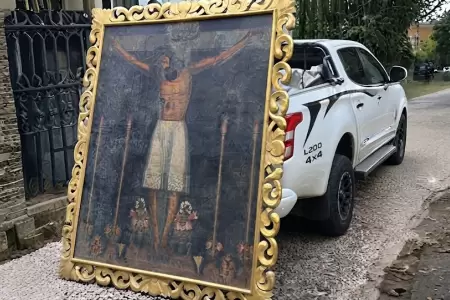 El cuadro recuperado en Brasil.