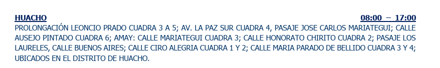 Corte de luz, programación de Pluz Perú.