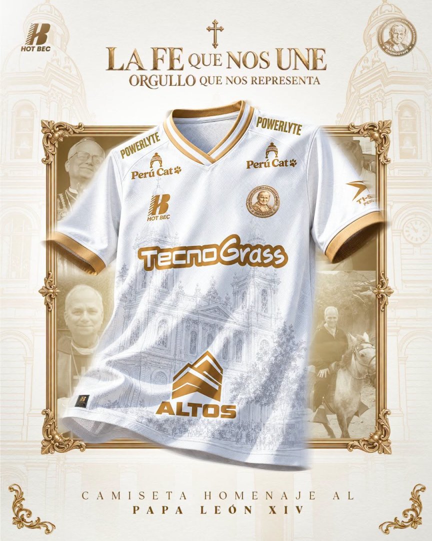Anverso de la camiseta en honor a Le�n XIV