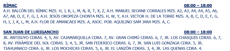 Corte de luz en R�mac y SJL.