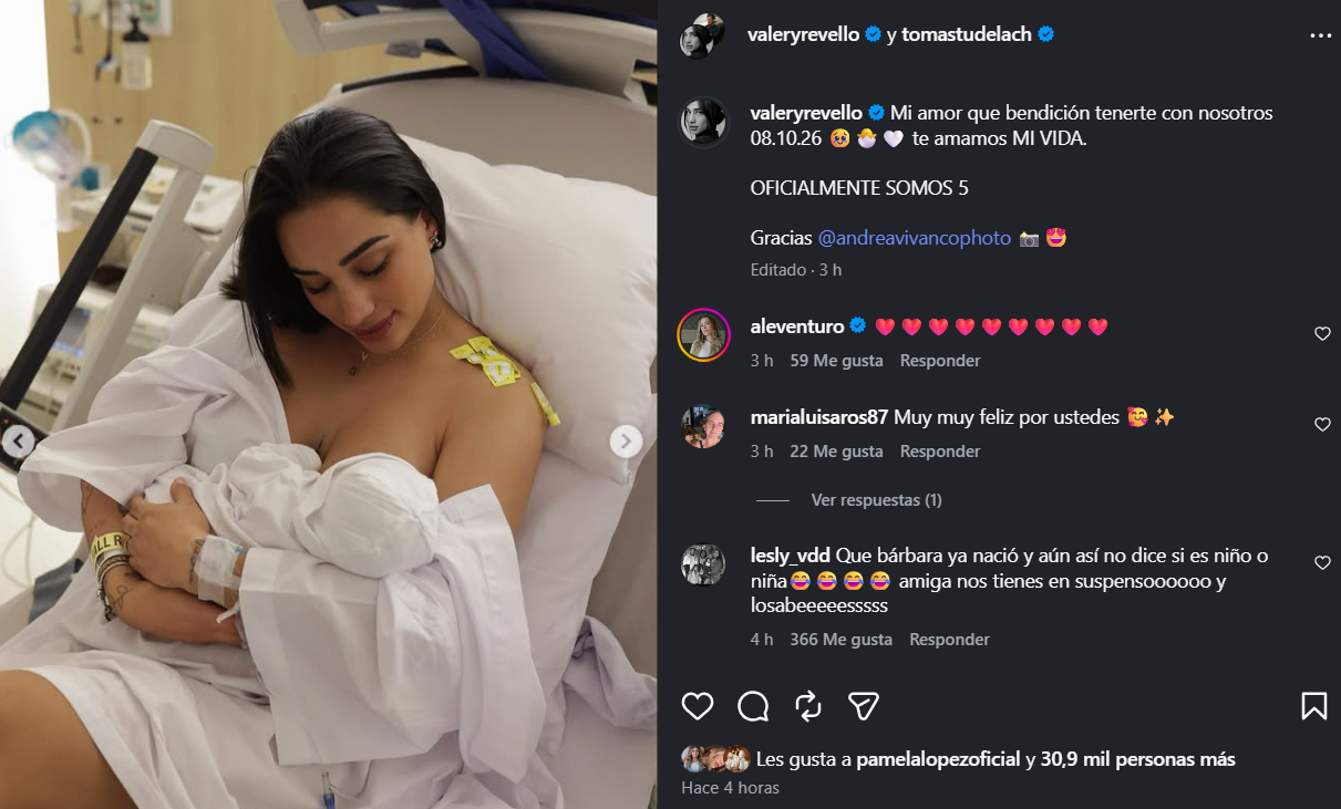 Valery Revello vuelve a convertirse en madre