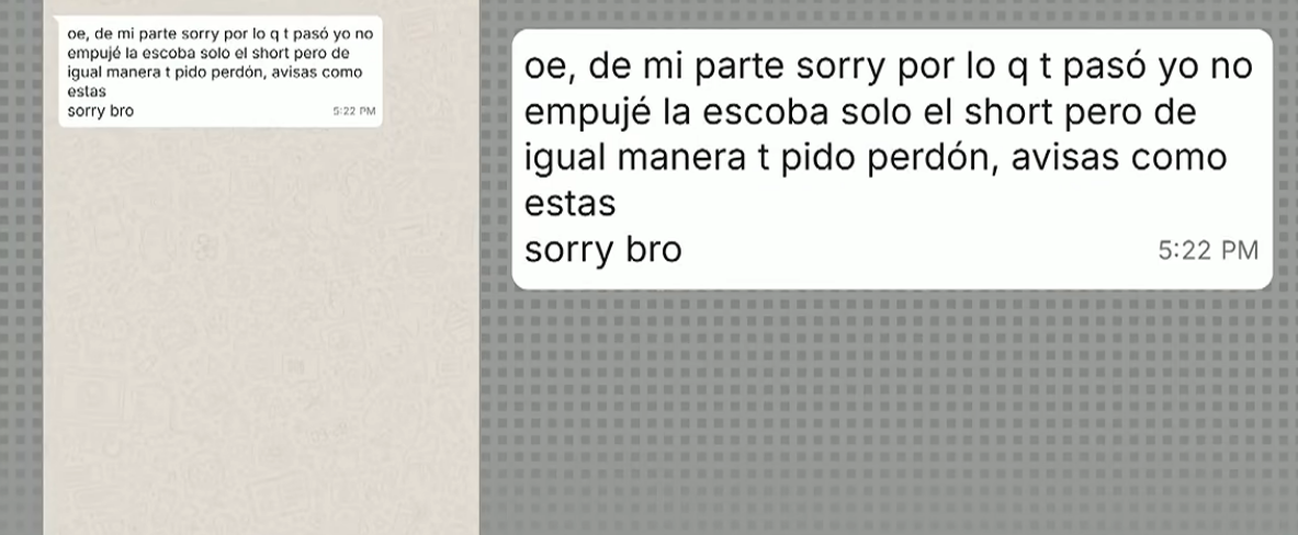Chat de estudiante