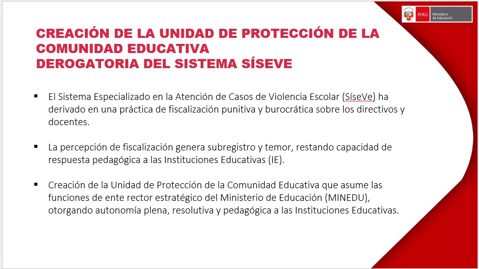 Derogatoria del sistema S�SEVE