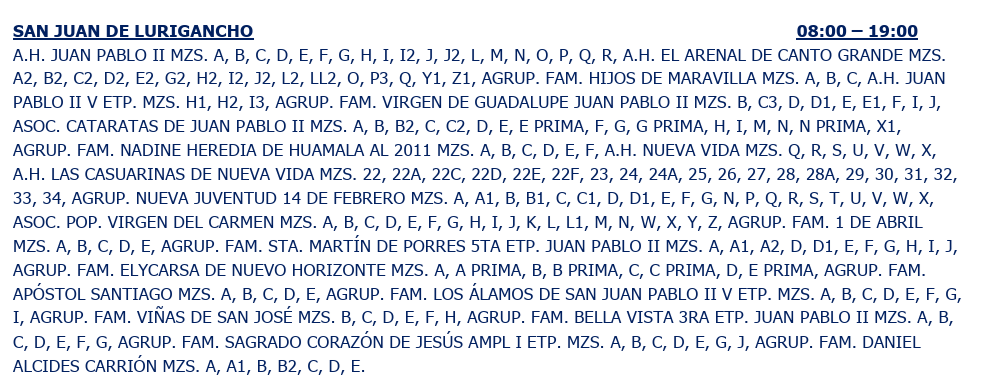 Corte de luz.