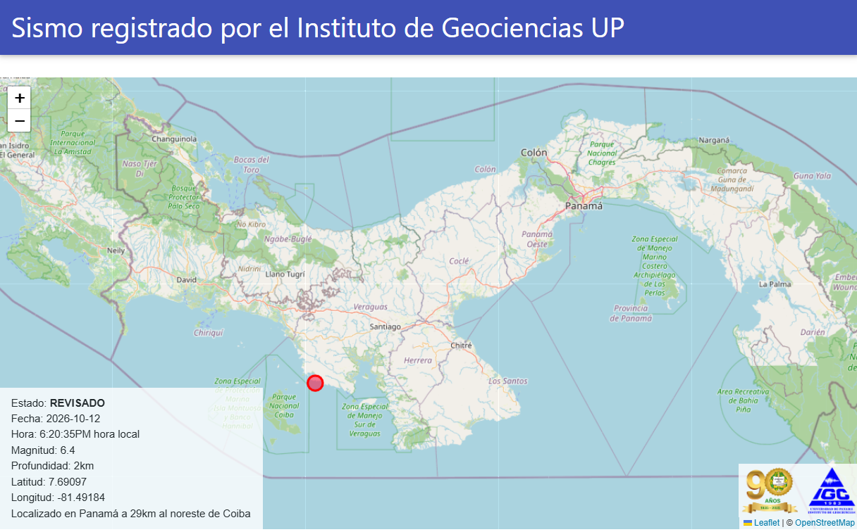 Reporte de temblor.