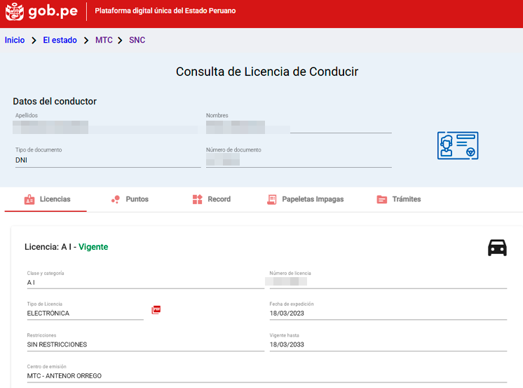 Plataforma digital única del MTC.