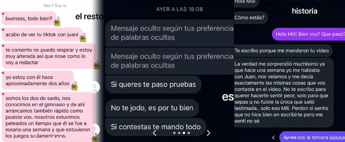 Mensajes que descubrieron la infidelidad de su pareja.